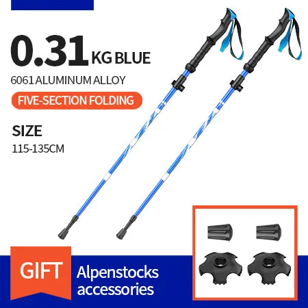 Premium Ultralight Trekking Poles – Adjustable Folding Hiking Walking Sticks, Telescopic Aluminum Poles with EVA Non-Slip Grip and Tungsten Carbide Tips, 2-Piece Set for Camping and Outdoor Adventures