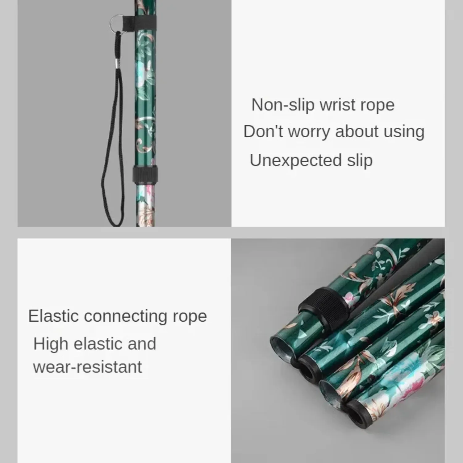 Premium Ultralight Trekking Poles – Adjustable Folding Hiking Walking Sticks, Telescopic Aluminum Poles with EVA Non-Slip Grip and Tungsten Carbide Tips, 2-Piece Set for Camping and Outdoor Adventures