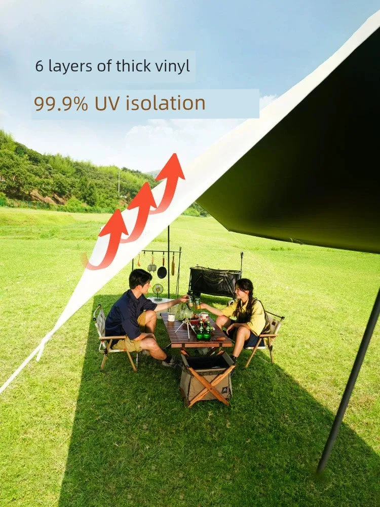 Primitive Man Outdoor Camping Coated Rainproof Canopy Tent