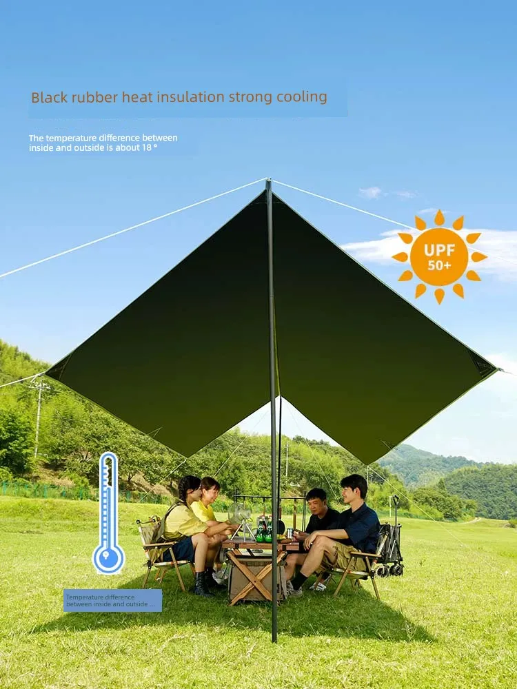 Primitive Man Outdoor Camping Coated Rainproof Canopy Tent