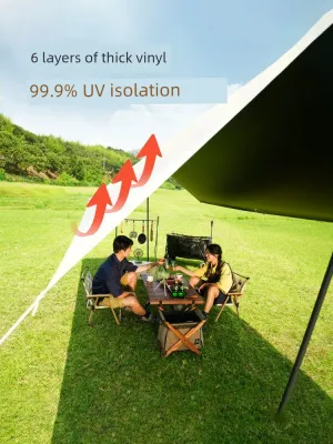 Primitive Man Outdoor Camping Coated Rainproof Canopy Tent