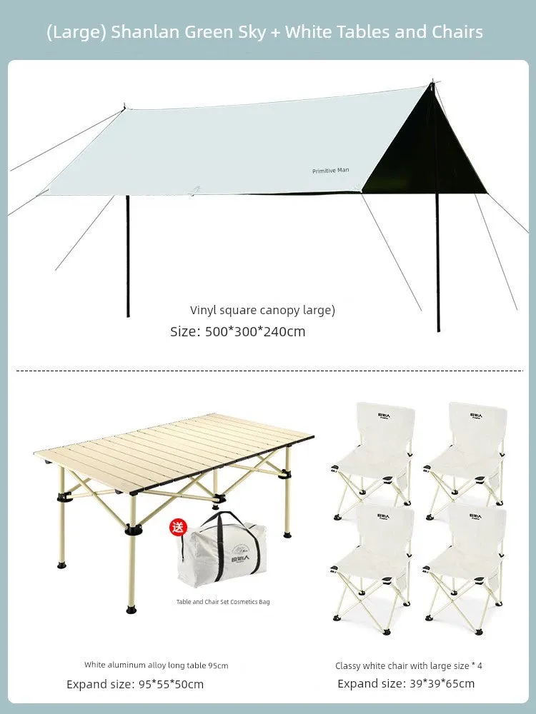 Primitive Man Outdoor Camping Coated Rainproof Canopy Tent
