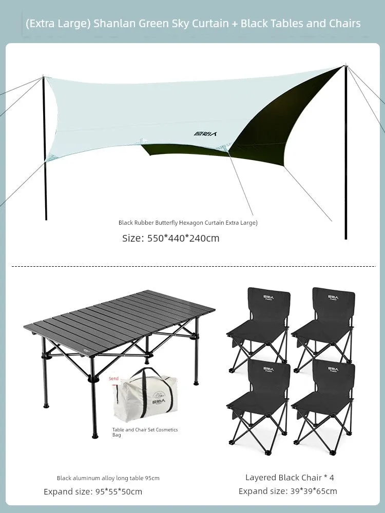 Primitive Man Outdoor Camping Coated Rainproof Canopy Tent