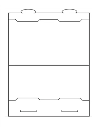 Print-Ready Tri-Fold Table Tent (3-3/4" x 8-1/2" folded), 1-UP on 8-1/2" x 11" White 67lb Vellum Paper - 100 Sheets