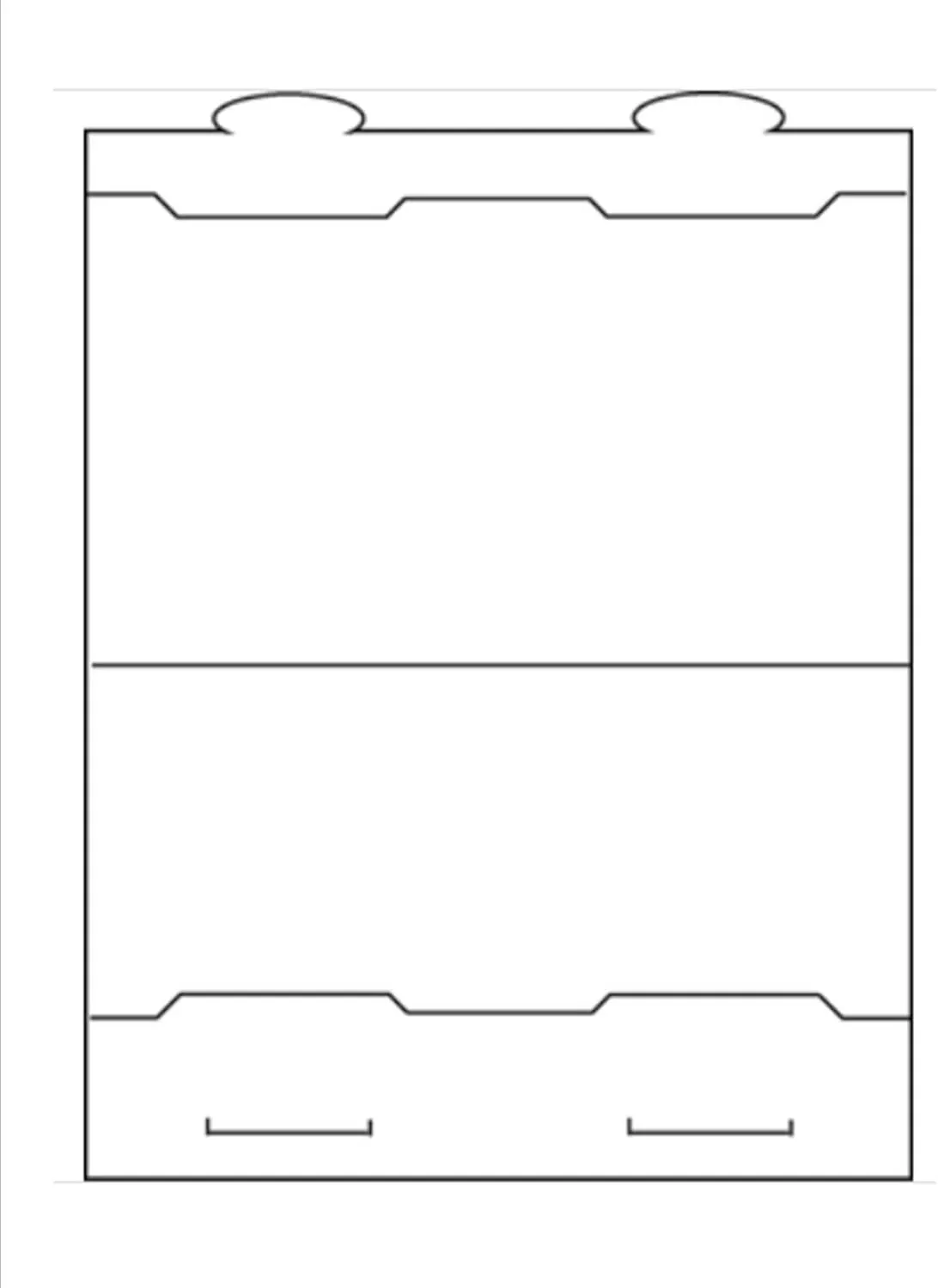 Print-Ready Tri-Fold Table Tent (3-3/4" x 8-1/2" folded), 1-UP on 8-1/2" x 11" White 67lb Vellum Paper - 100 Sheets