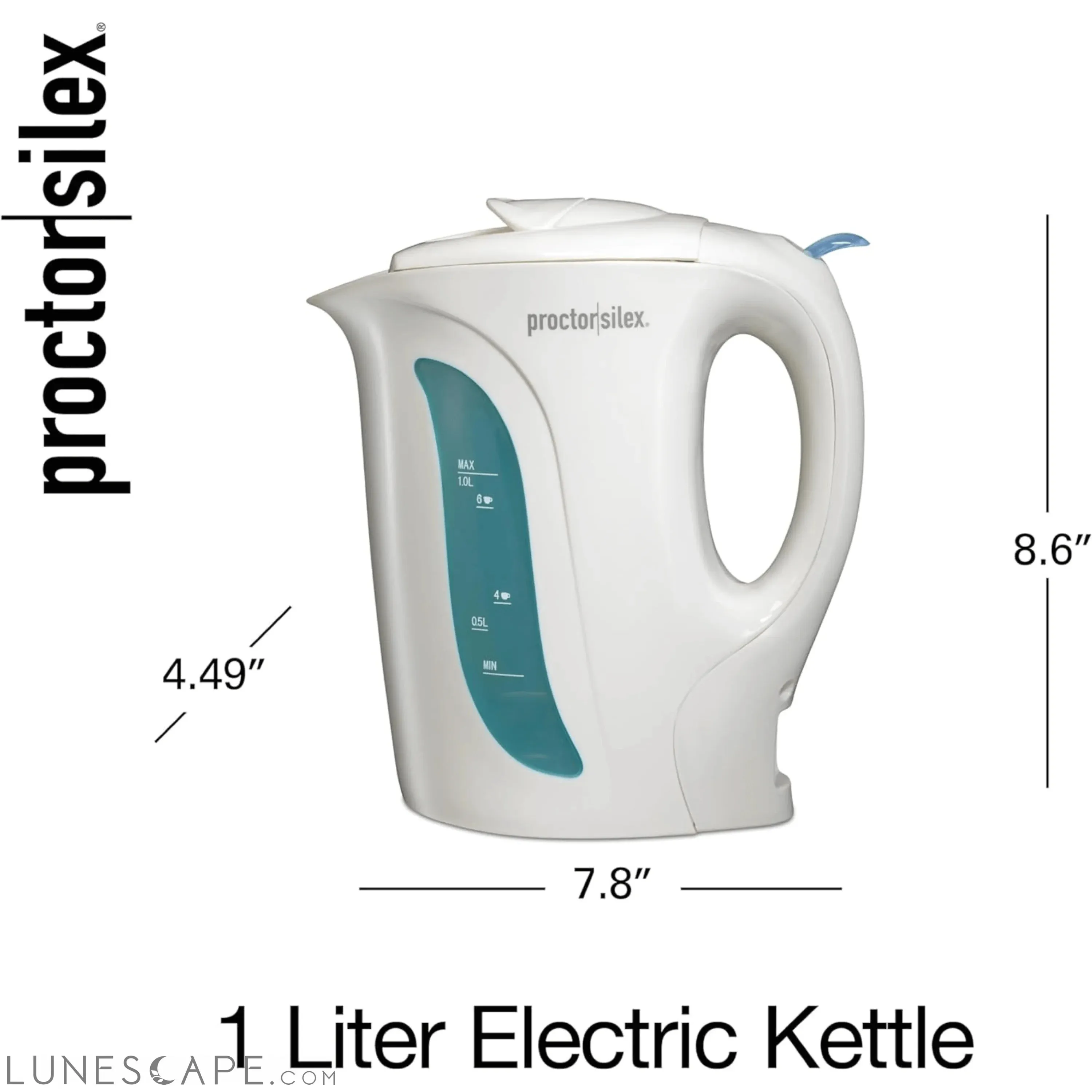 Proctor Silex 1.0 Liter Electric Tea Kettle Water-Boiler and Heater