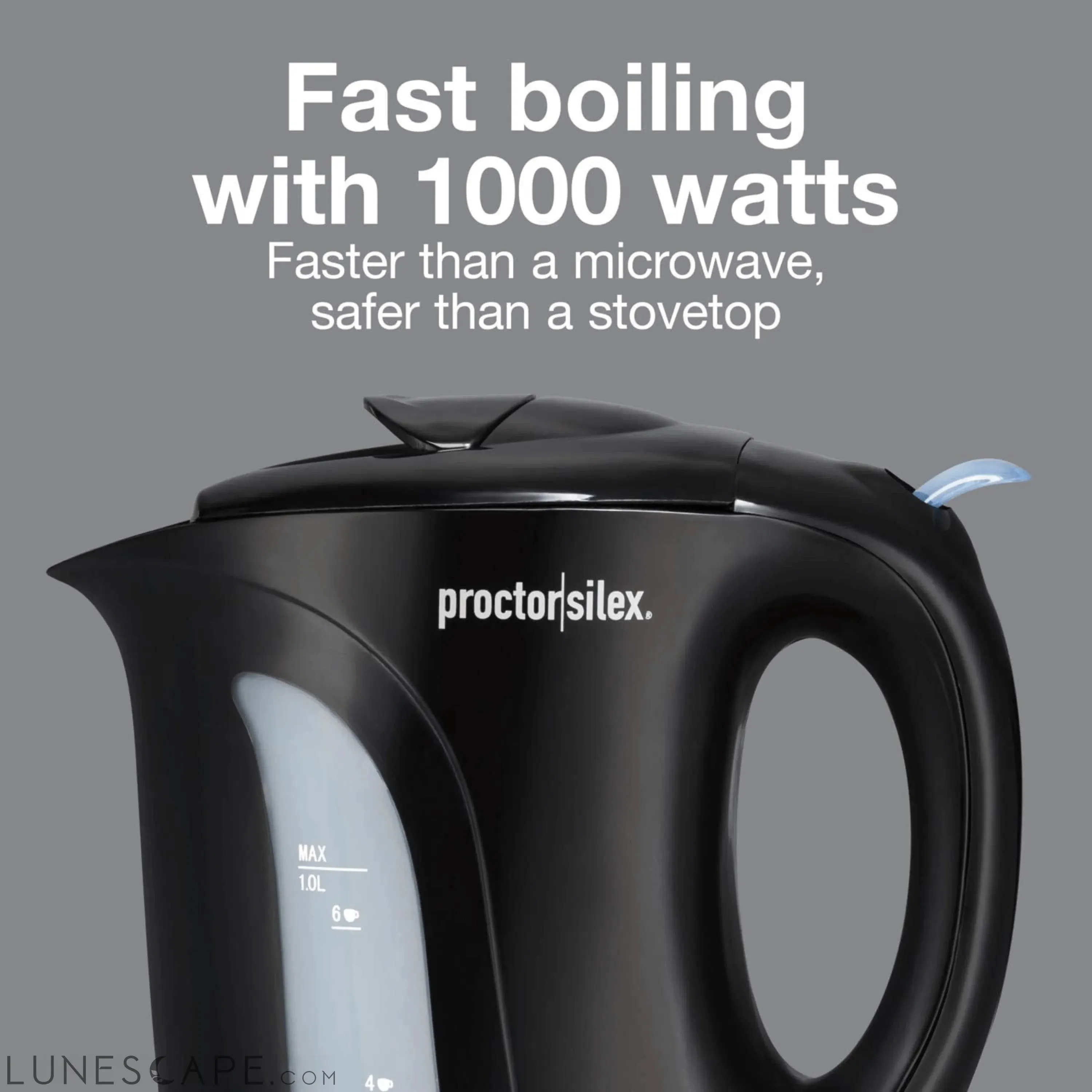 Proctor Silex 1.0 Liter Electric Tea Kettle Water-Boiler and Heater