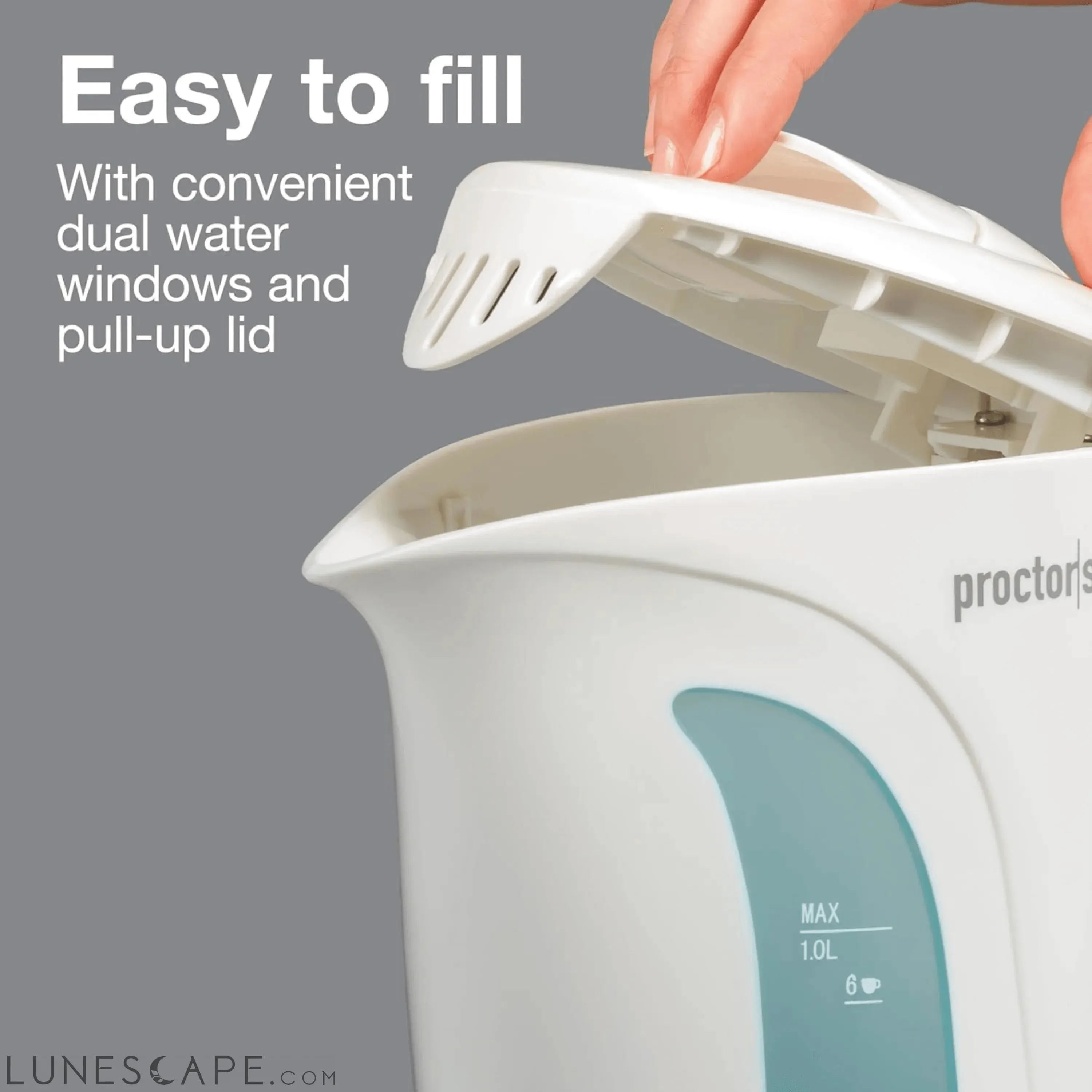 Proctor Silex 1.0 Liter Electric Tea Kettle Water-Boiler and Heater
