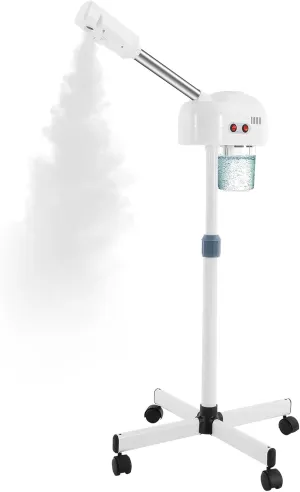 Professional Facial Steamer, Esthetician Steamer for Beauty Salon Home, Hot Mist Steam Machine with 360 Degree Rotating Nozzle, Ozone Steamer for Cleanses Skin, Unclogs Pores