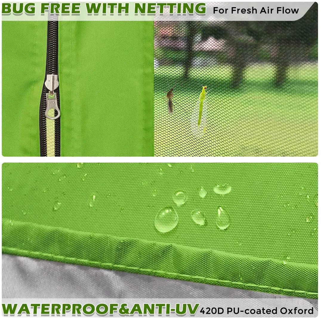 Quictent 8' x 8' Pop Up Canopy With Mesh Netting-Green