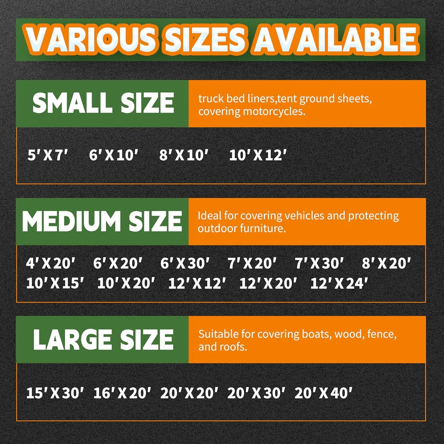 RAINDEWAY 10x15 Feet Heavy Duty Tarp,12 Mil Tan Waterproof Poly Tarp Cover,UV Resistant,Weatherproof,Durable,Multipurpose Tarps with Grommets and Reinforced Edges