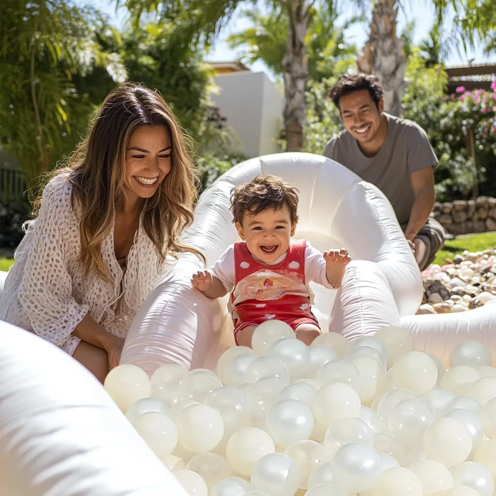 Realhaha Ball Pit Balls 100 Play Balls Plastic Balls for Baby Girls Toddlers Kids Play Tent Pool Playhouse Playpen Party Decoration 2.2 2.36 2.75 Inch