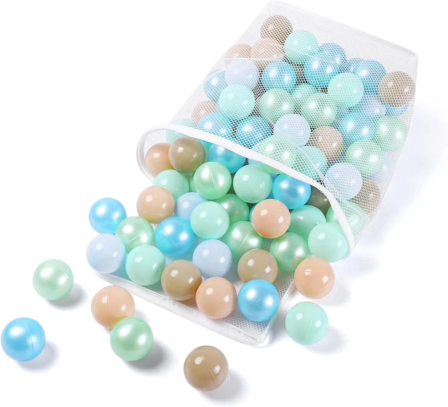 Realhaha Ball Pit Balls 100 Play Balls Plastic Balls for Baby Girls Toddlers Kids Play Tent Pool Playhouse Playpen Party Decoration 2.2 2.36 2.75 Inch