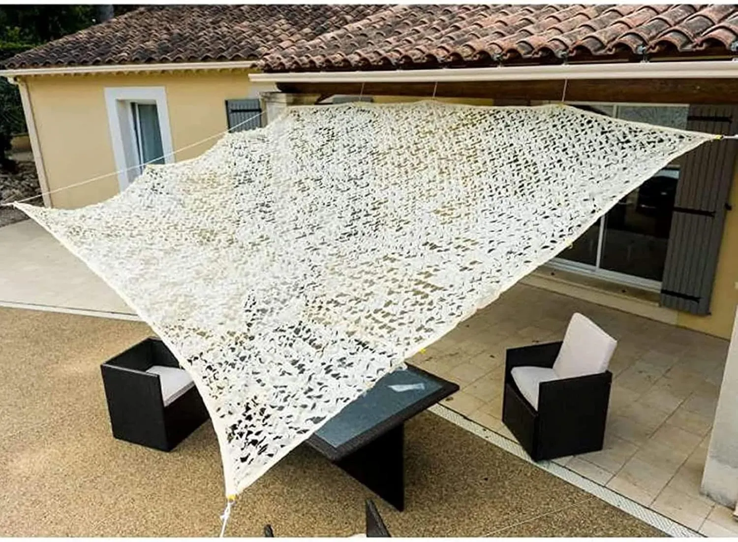 Reinforce Camo Netting,Sunscreen Camouflage Net,Army Blinds Nets,3x5m 4x6m 2x7m 1x6m for Camping Hunting Party Decoration,Outdoor Anti-UV Mesh Tarp,1.5x3m(5 * 10ft)