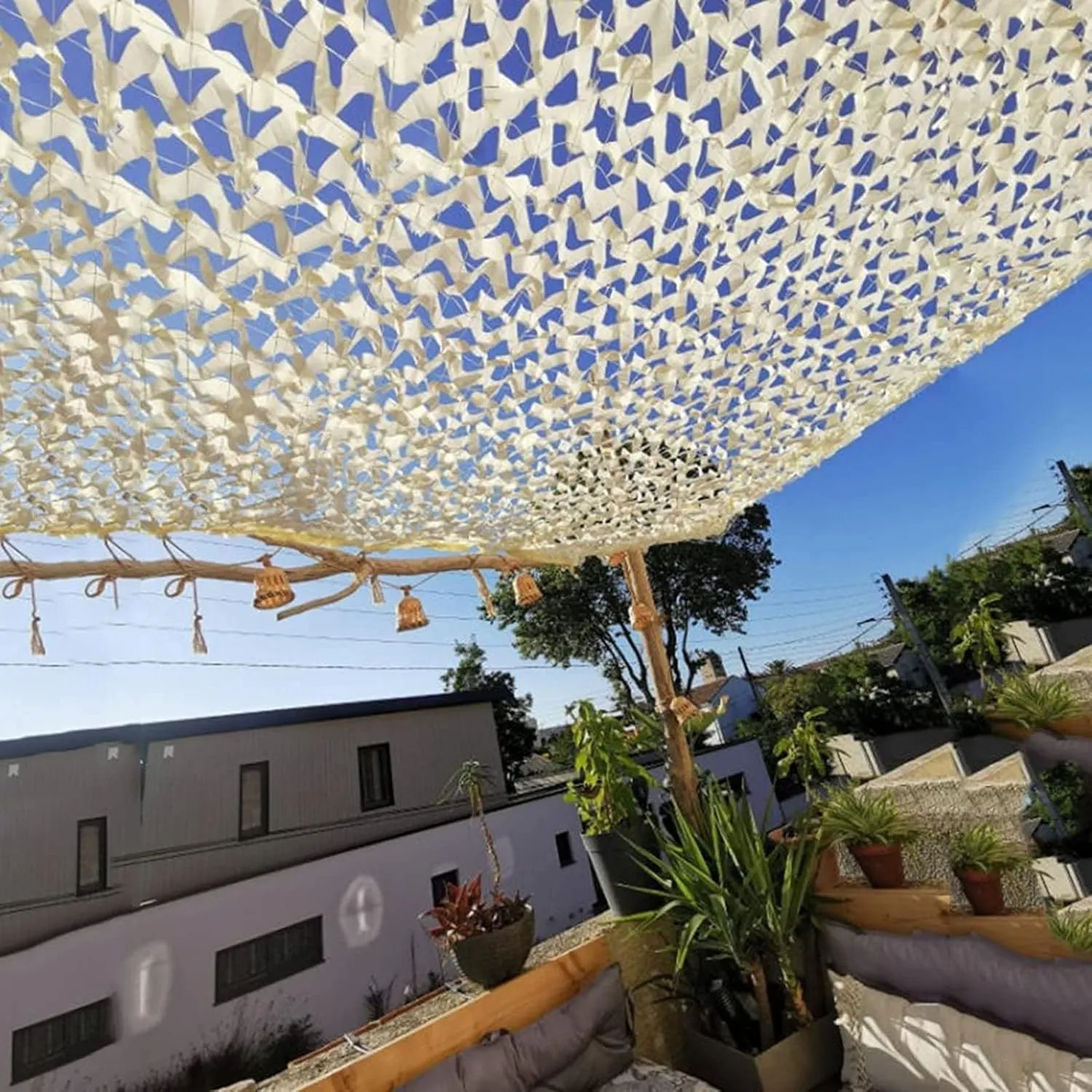 Reinforce Camo Netting,Sunscreen Camouflage Net,Army Blinds Nets,3x5m 4x6m 2x7m 1x6m for Camping Hunting Party Decoration,Outdoor Anti-UV Mesh Tarp,1.5x3m(5 * 10ft)
