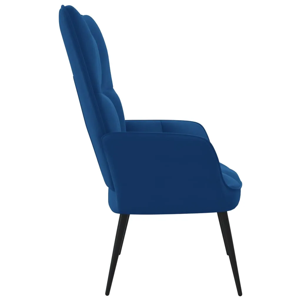 Relaxing Chair Blue Velvet