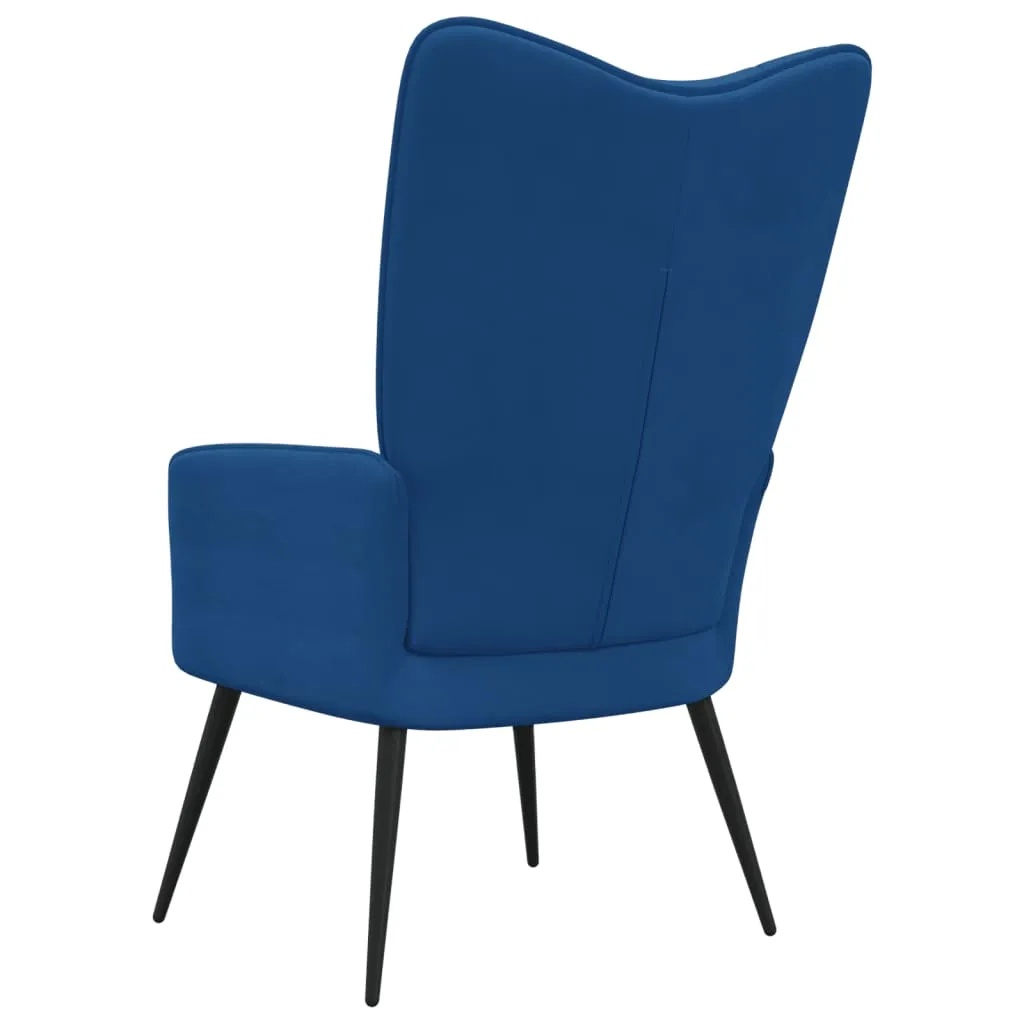 Relaxing Chair Blue Velvet