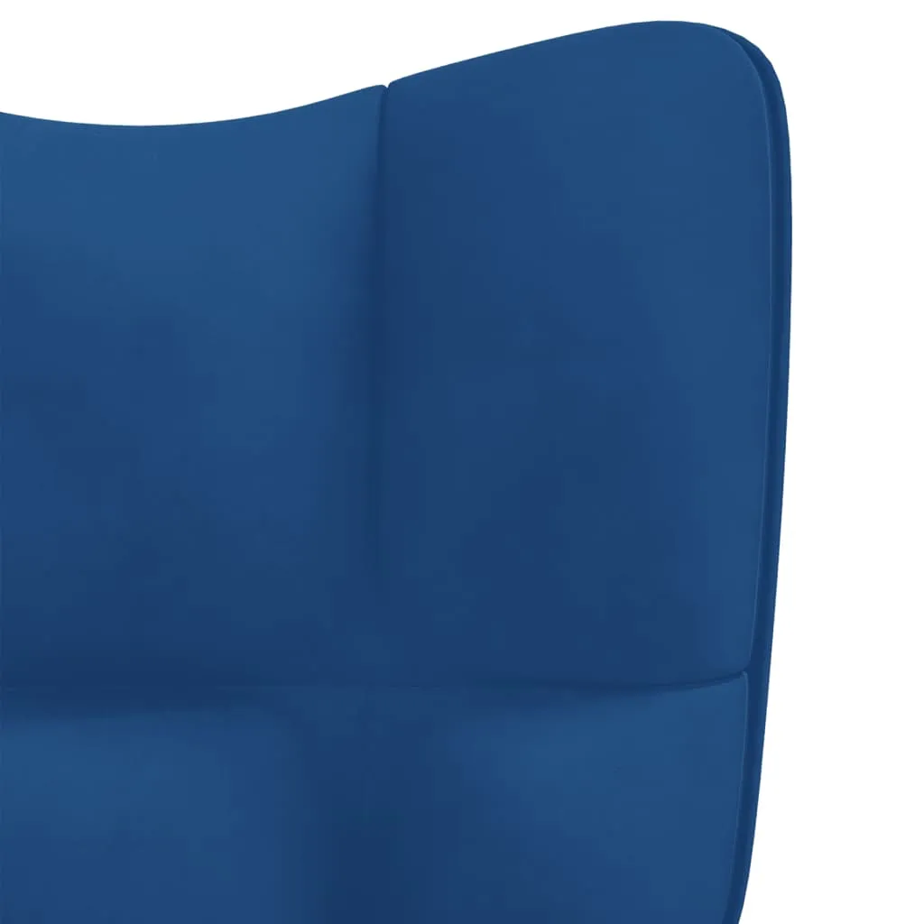 Relaxing Chair Blue Velvet