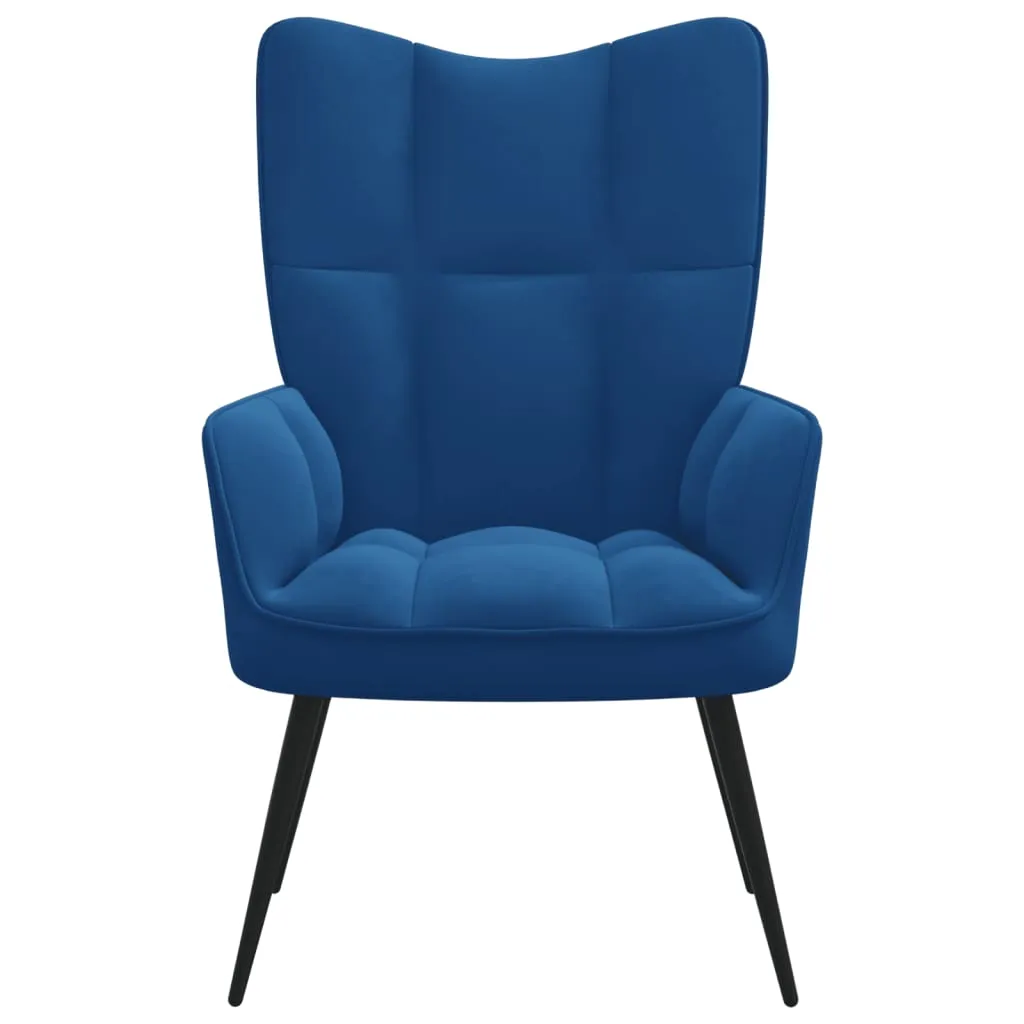 Relaxing Chair Blue Velvet