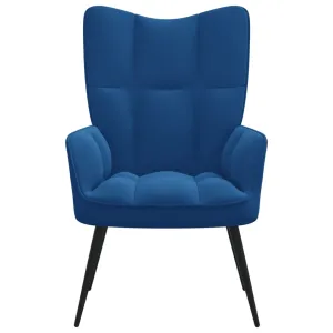 Relaxing Chair Blue Velvet