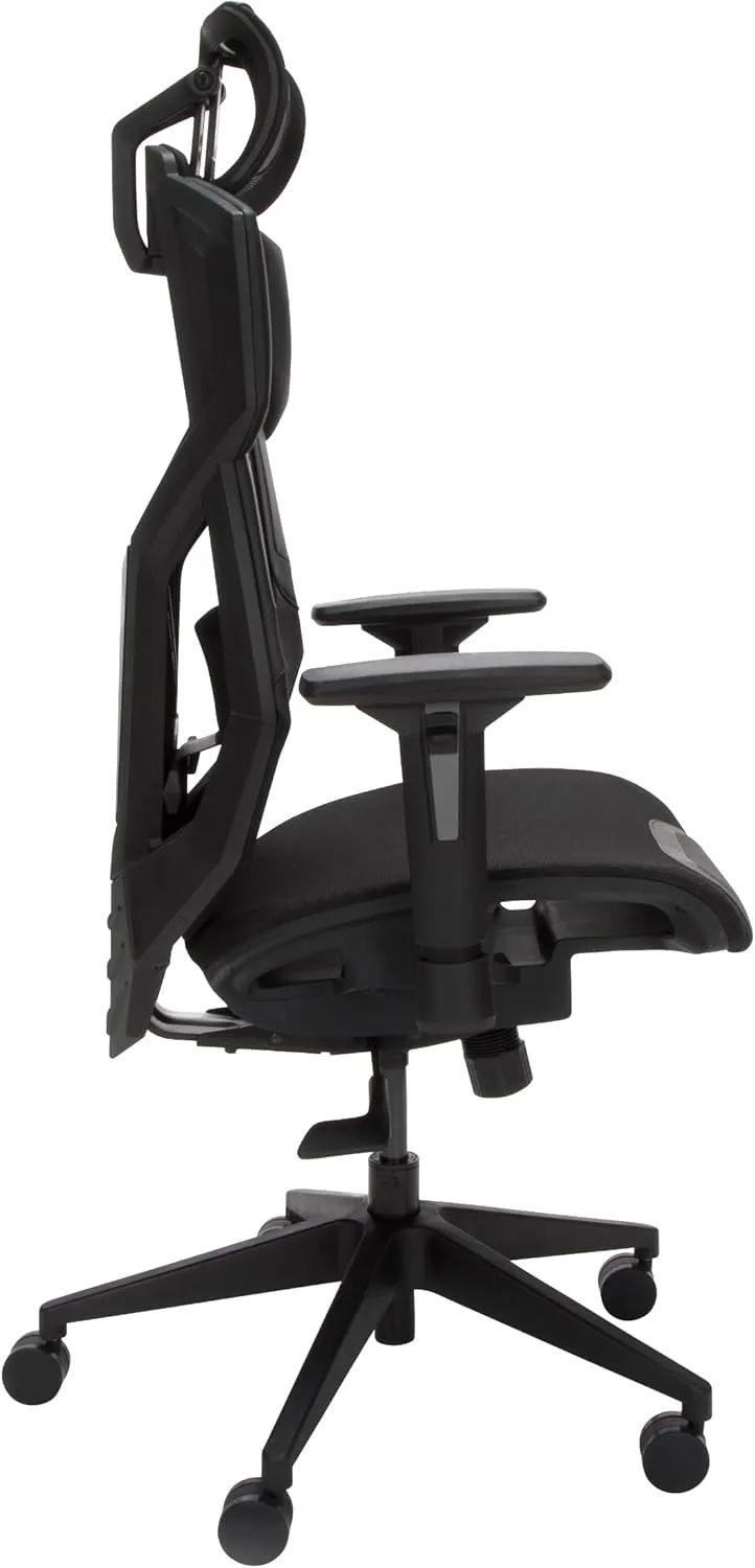 RESPAWN FLEXX Mesh Gaming Chair With Lumbar Support, Ergonomic Gaming Chair with Recline/Tilt Tension Controls, Adjustable Arms, 300lb Max Weight With Wheels for Computer/Desk/Office - Black