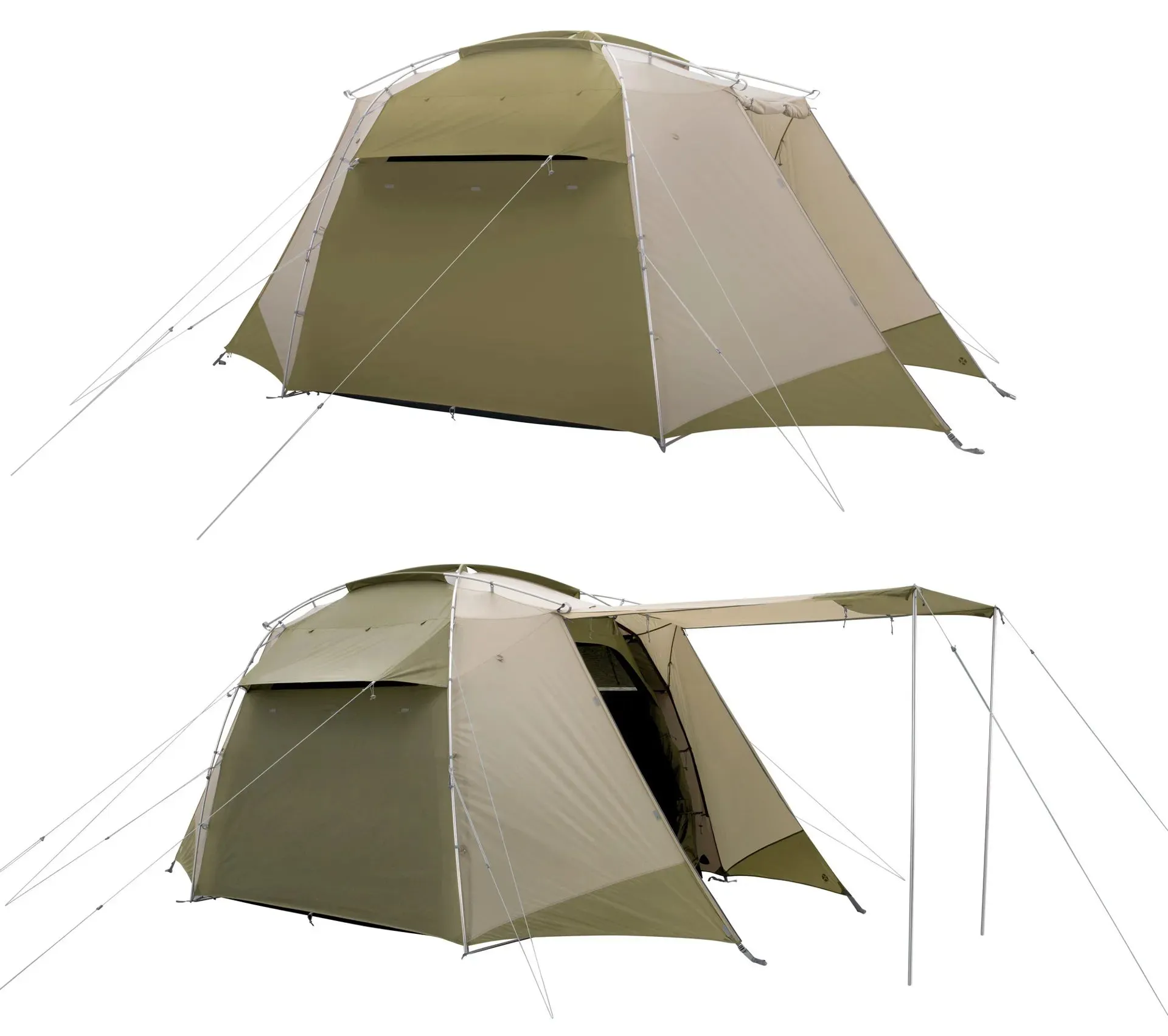 Robens Cobra Stone 5 Tent, 5 Person Tent - Beige/Green (A199316)