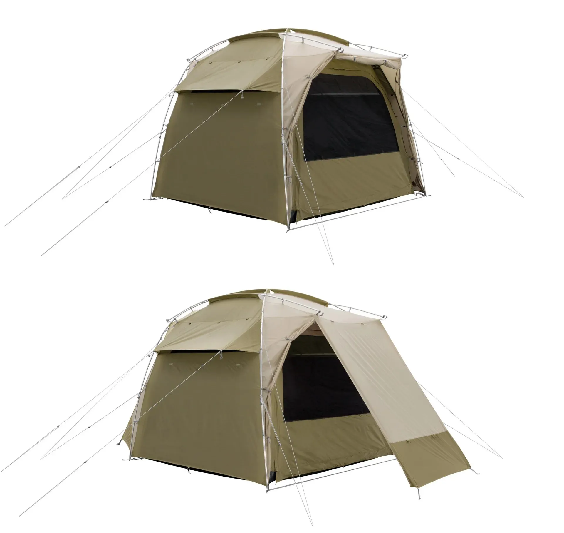 Robens Cobra Stone 5 Tent, 5 Person Tent - Beige/Green (A199316)