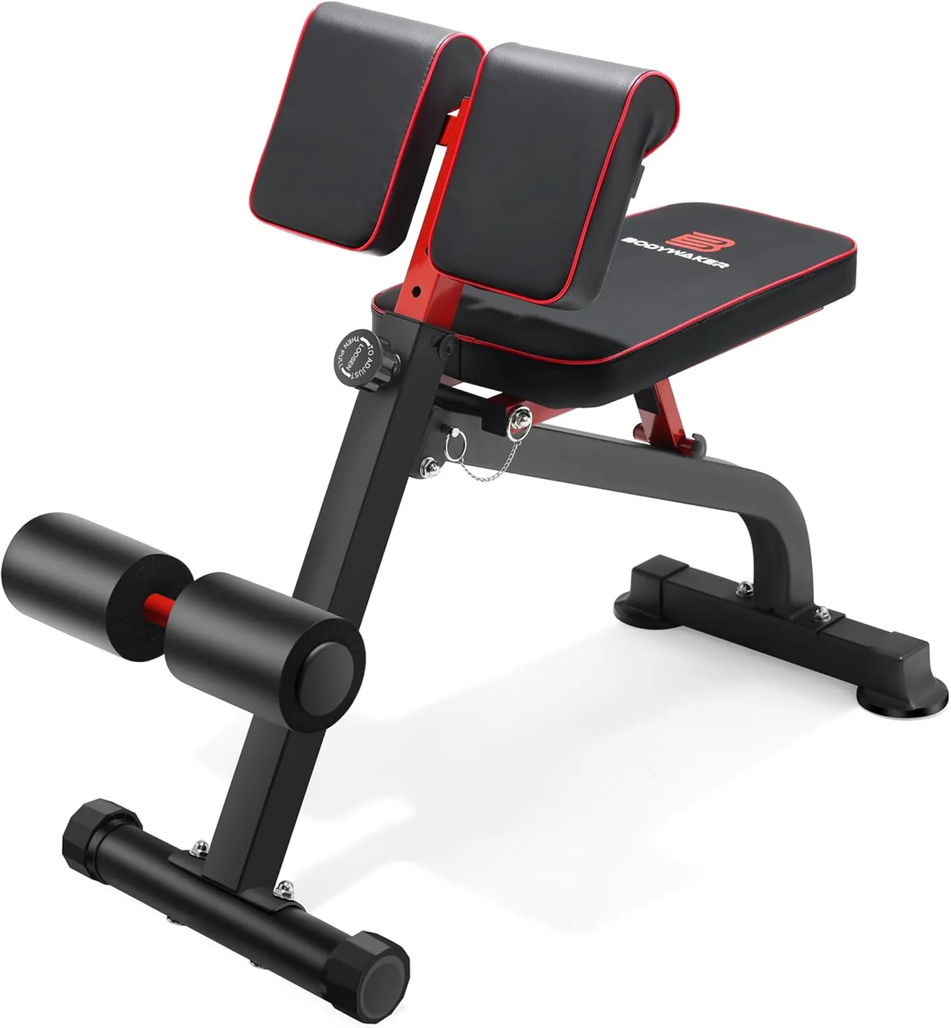 Roman Chair Back Extension Bench for Glute, Hamstring and Lower Back, Hyperextension Bench, Adjustable & Foldable Weight Bench for Home Gym Strength Training