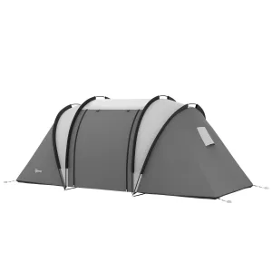 Rootz Camping Tent - Family Tent - Tunnel Tent - Water-Repellent - Easy Transport - 450cm x 220cm x 180cm