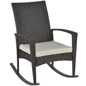 Rootz Rocking Chair Garden Chair - Outdoor Chair - Patio Chair - Ultimate Comfort - High Stability - Durable Material - 66cm x 88cm x 98cm