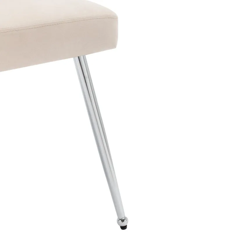 Rootz Velvet Dining Chair - Modern Seating - Upholstered Chair - High Comfort - 54.5L x 58.5W x 87.5H cm