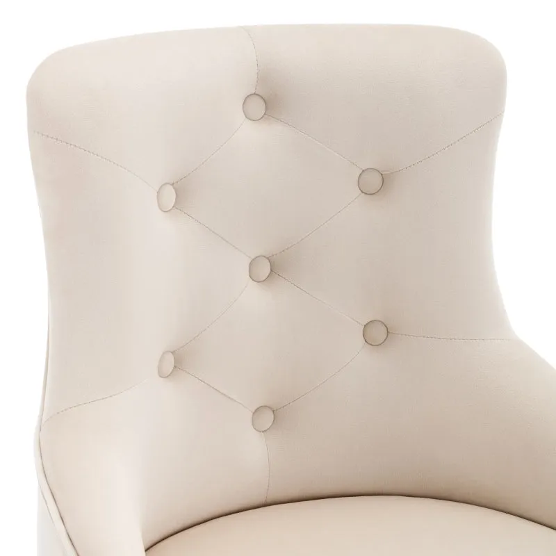 Rootz Velvet Dining Chair - Modern Seating - Upholstered Chair - High Comfort - 54.5L x 58.5W x 87.5H cm