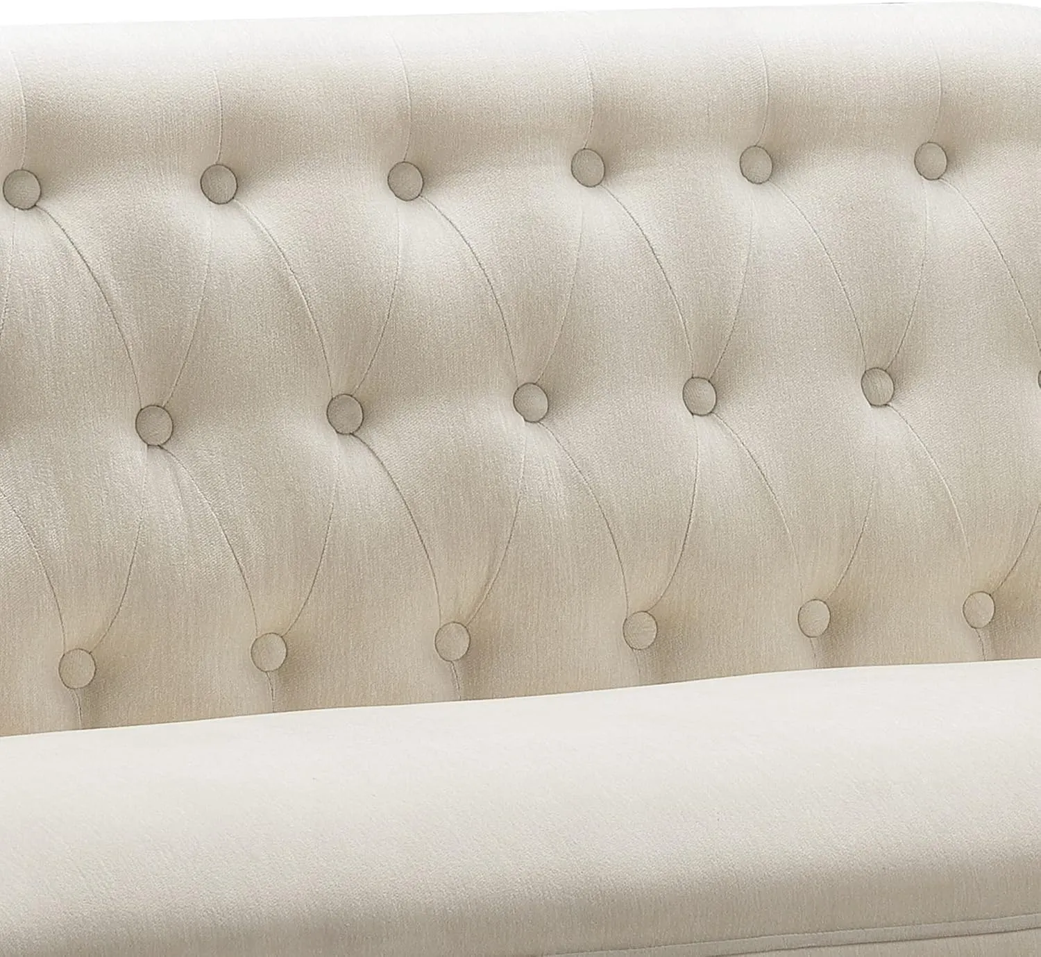 Rosevera Drennan Loveseat - Velvet, Warm Beige - Sofa in a Box - Settee for Living Room - Long Couch