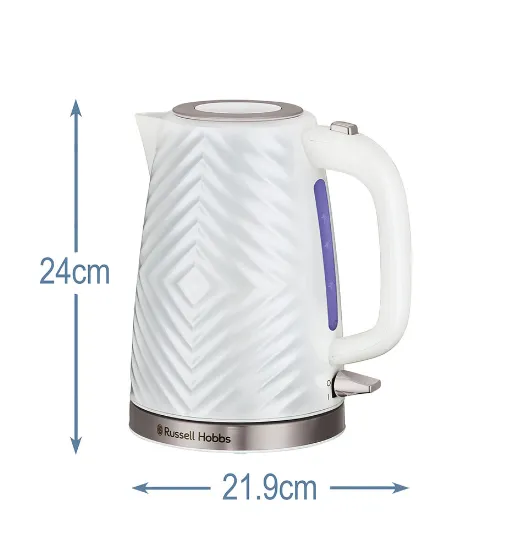 RUSSELL HOBBS<BR>
Groove Kettle 1.7L<BR>
White<BR>