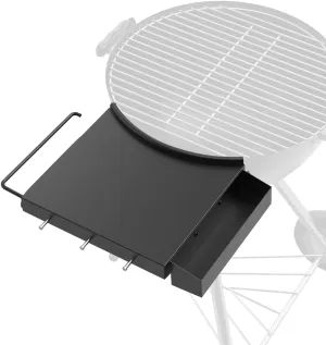 SafBbcue Charcoal Grill Table Shelf Compatible with Weber 22" Charcoal Kettle Grills, 22" Master Touch & Original Kettle Charcoal Grill Side Shelf BBQ Fold Table
