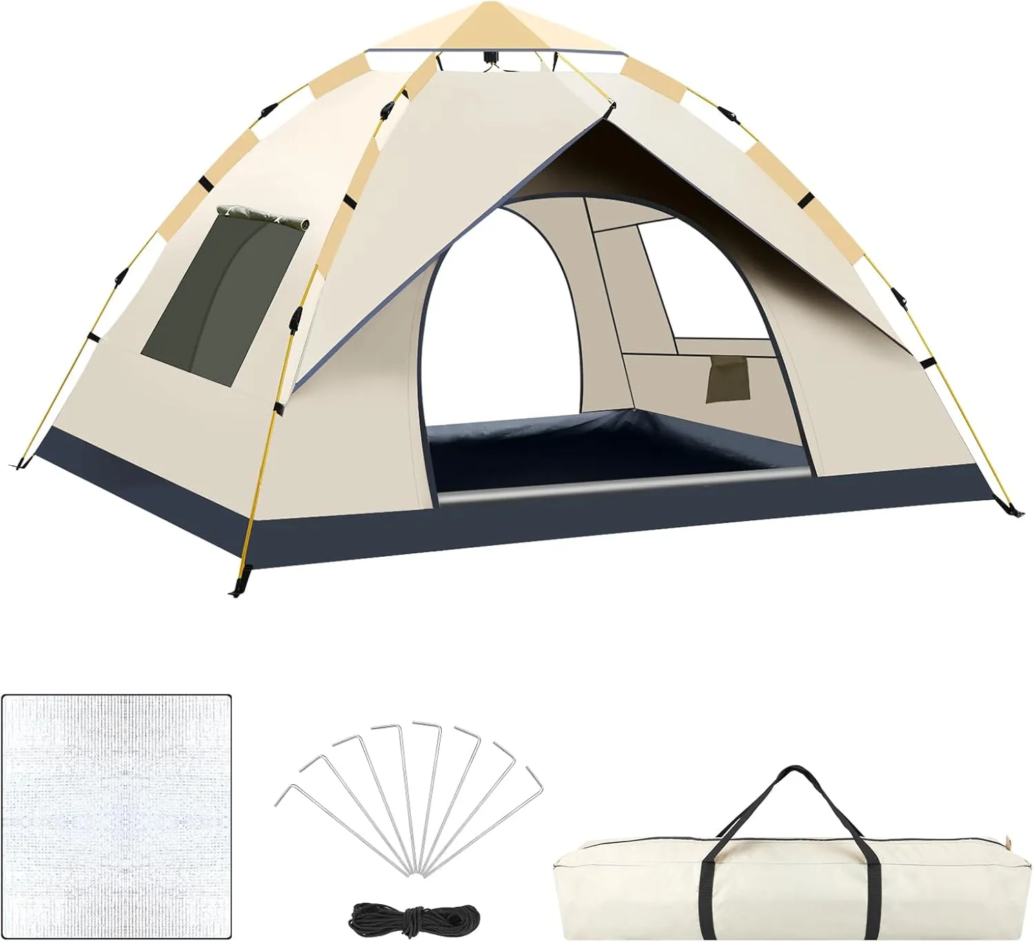 SAN Like Camping Tent 2/3/4 Person Instant Easy Pop Up Tents for Camping Lightweight Backpacking Tent Automatic Waterproof Family Easy Set Up Tent,Portable Dome Tent for Camping Hiking Traveling