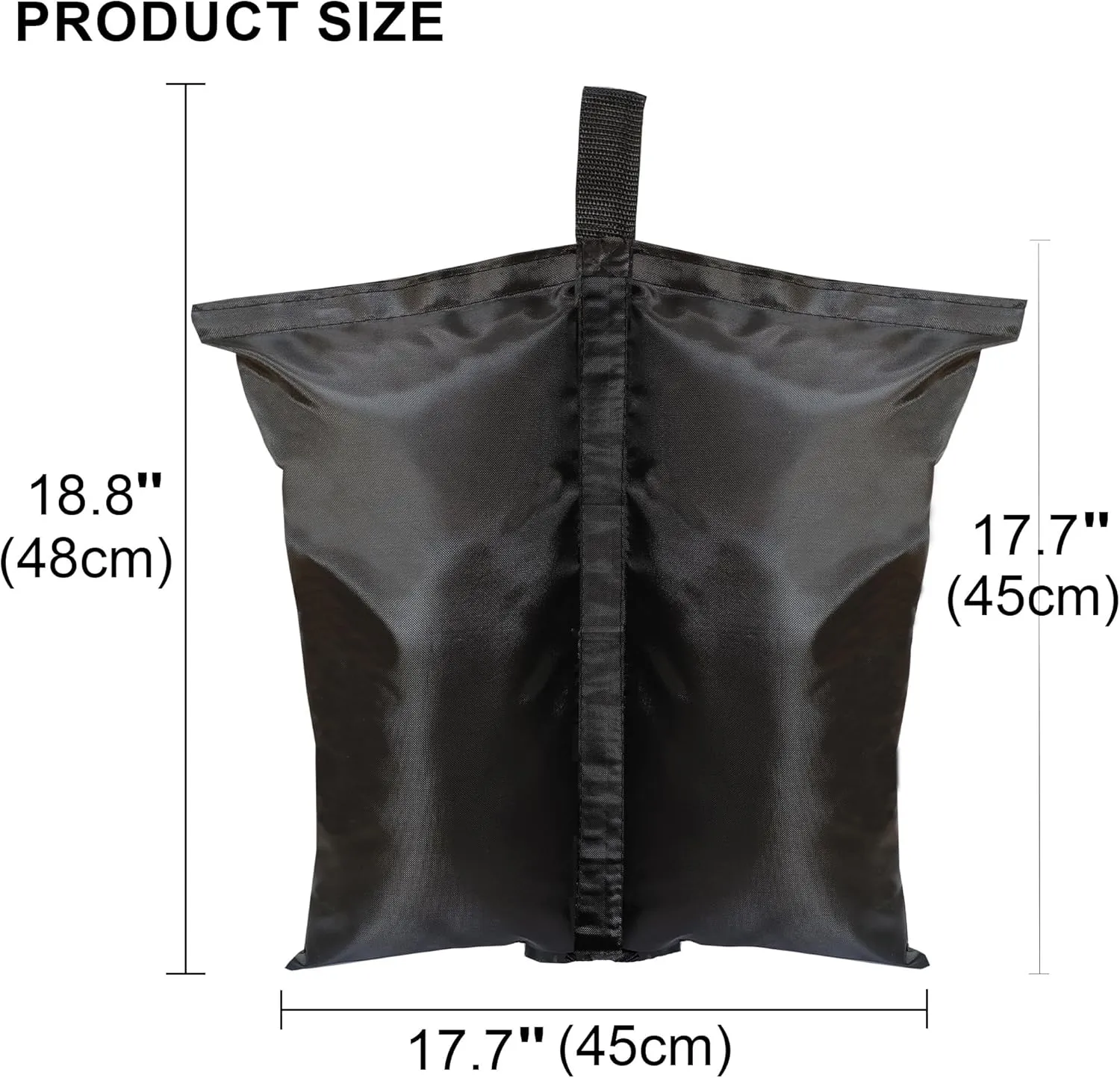 SANWAY Sand Bags for Canopy Weights 448 LBS Gazebo Tent Sand Bags, 8 pcs-Pack (Black)