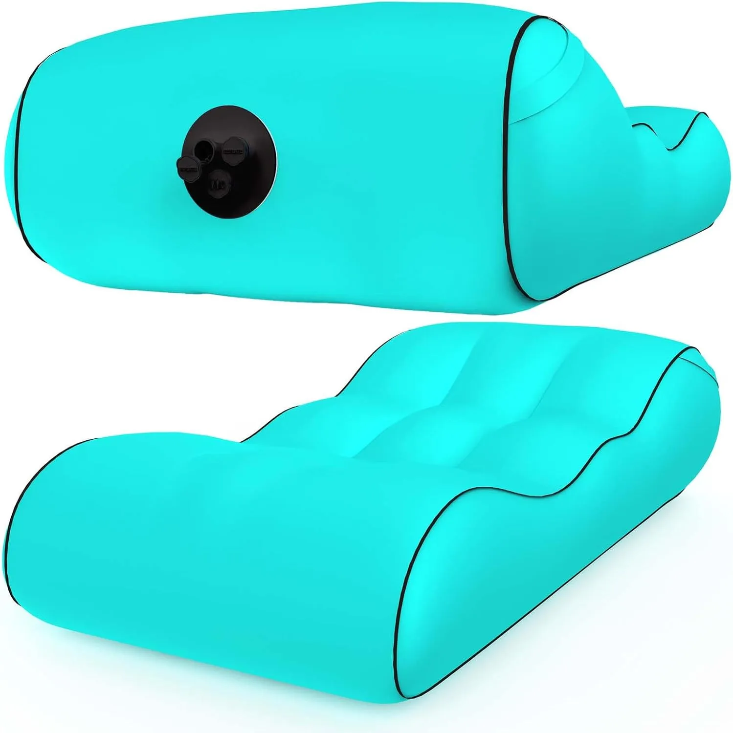 Self-Inflating Sofa,Inflatable Lounger Air Sofa Chair,Portable Waterproof Couch for Hiking, Picnics, Outdoor Use,Foldable Chaise Lounges,Detachable Multi-use Air Pump,Easy to Set Up (Green)