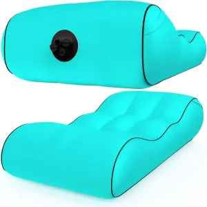 Self-Inflating Sofa,Inflatable Lounger Air Sofa Chair,Portable Waterproof Couch for Hiking, Picnics, Outdoor Use,Foldable Chaise Lounges,Detachable Multi-use Air Pump,Easy to Set Up (Green)
