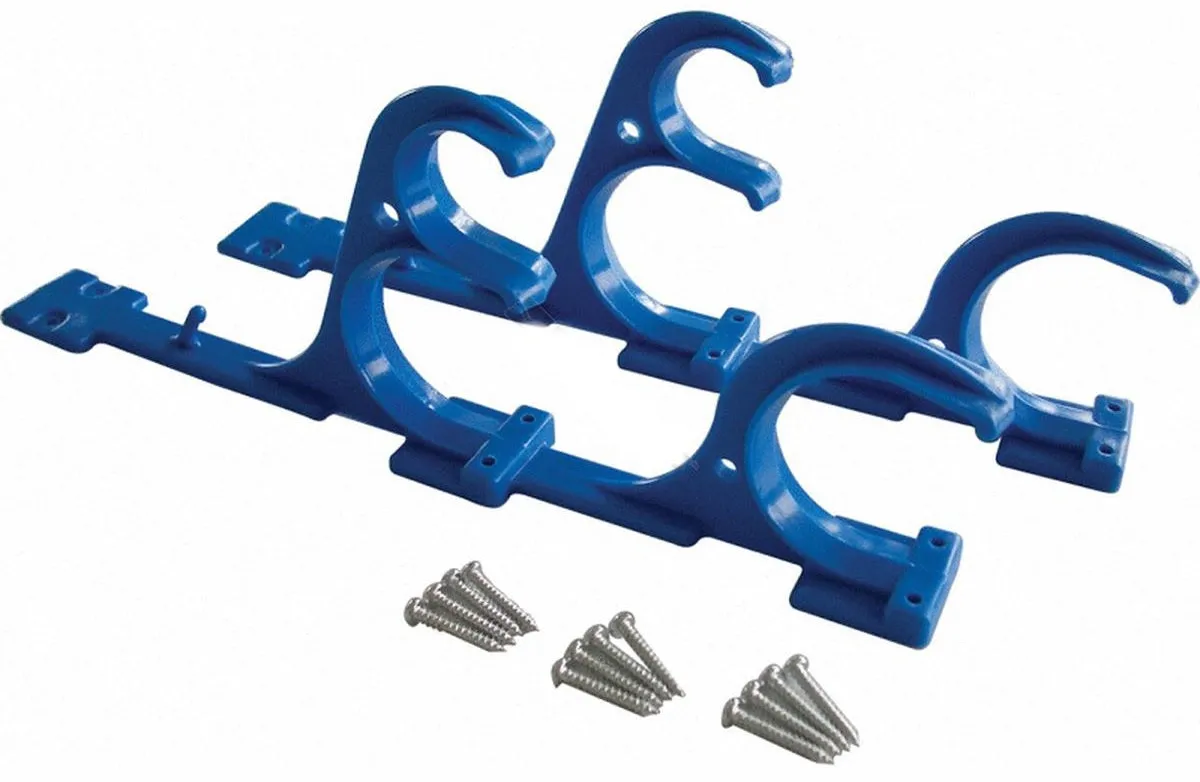Set of 2 Plastic Pole Hangers with Screws