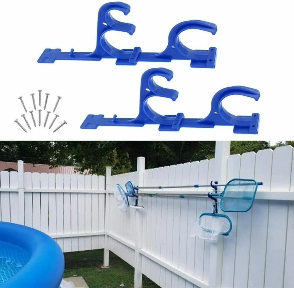 Set of 2 Plastic Pole Hangers with Screws