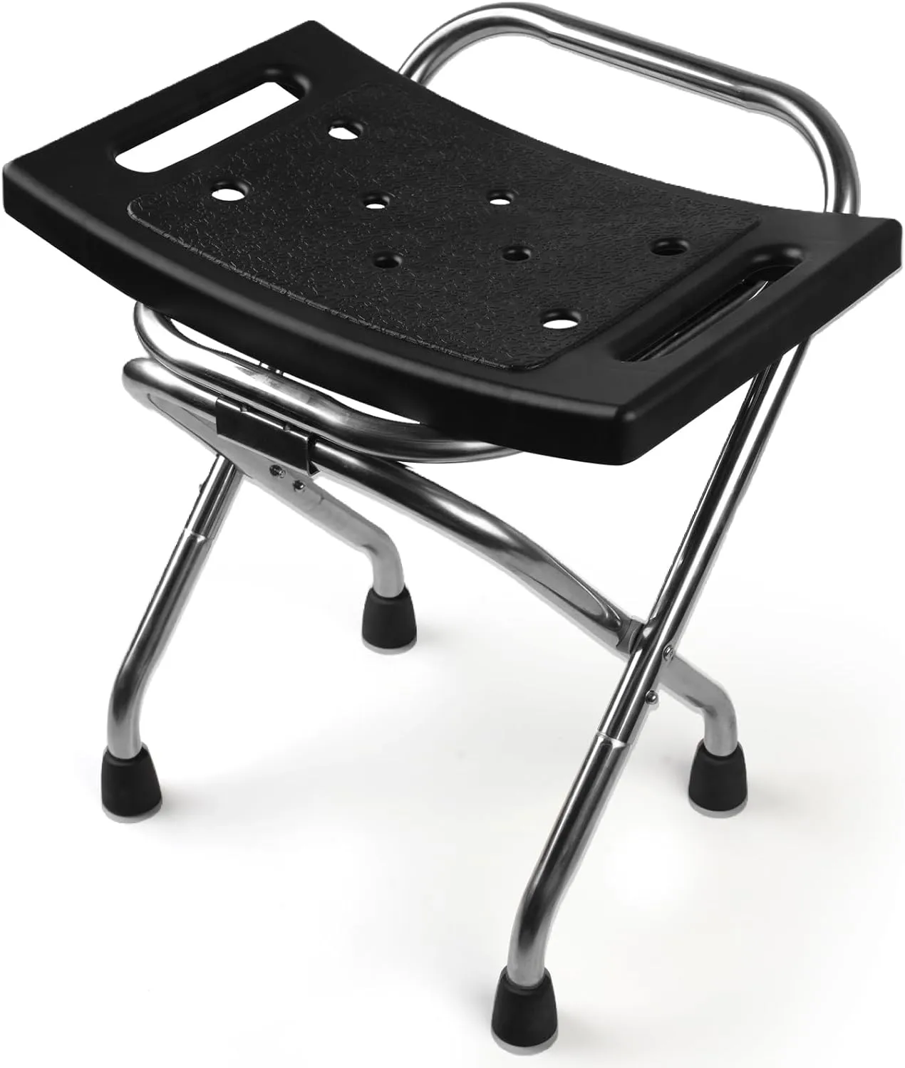 Shower Chair Seat, Stainless Shower Chair for Folding, Safety Anti-Slip Shower Bath Chairs for Seniors/Disabled by