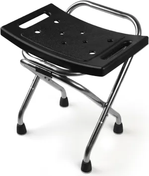 Shower Chair Seat, Stainless Shower Chair for Folding, Safety Anti-Slip Shower Bath Chairs for Seniors/Disabled by