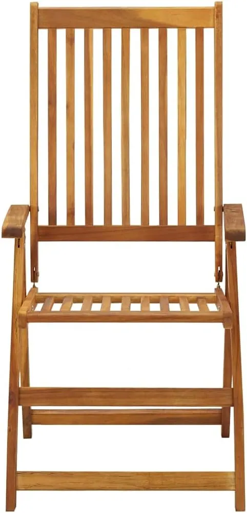 Sillas De Patio Camping Chairs Patio Chairs Lounge Chair - Folding Patio Chairs with Cushions 8 pcs Solid Acacia Wood for Outside Garden Park Beaches