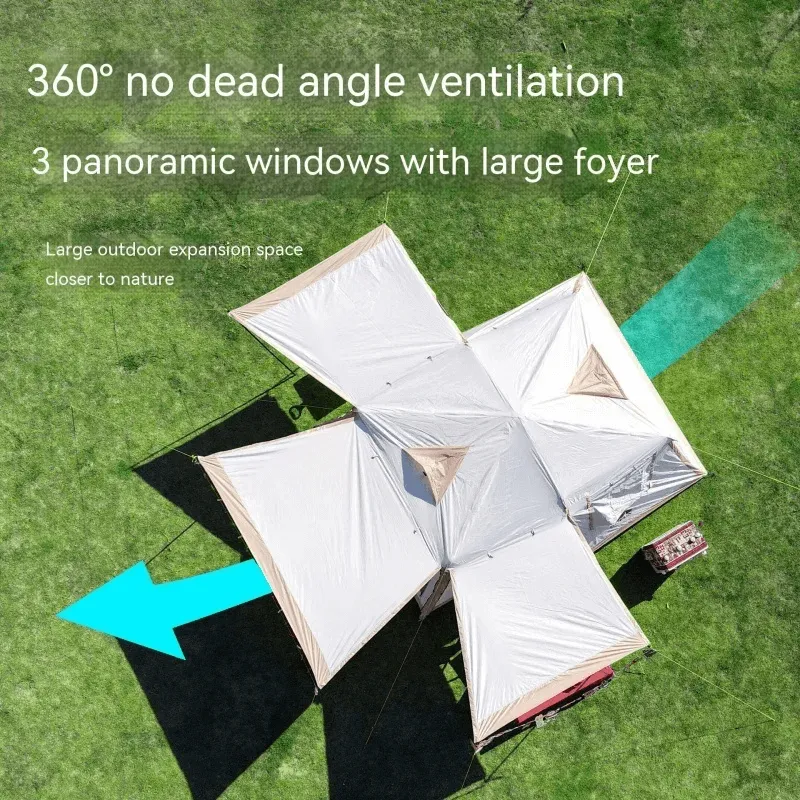 SKYSHELL - Automatic Two-Bedroom Tent PU 3000mm 8-10 ppl