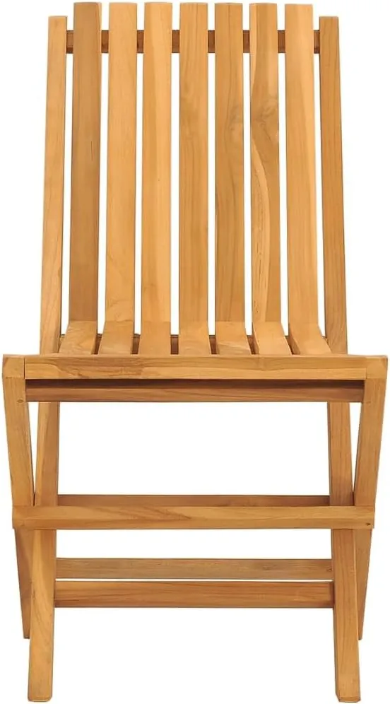Solid Teak Wood Folding Patio Chairs 2-Pack 18.5x18.5x35 Outdoor Furniture Foldable Seating with Slatted Design for Garden Poolside Beach Camping