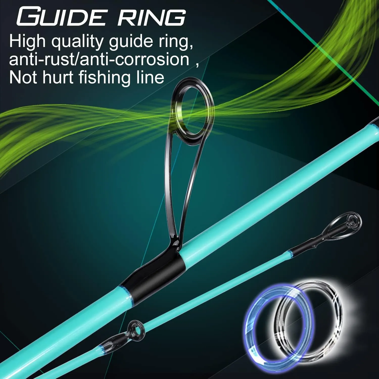 Sougayilang Fishing Rod and Reel Combo, Stainless Steel Guides Fishing Pole with Spinning Reel Combo for Saltwater and Freshwater