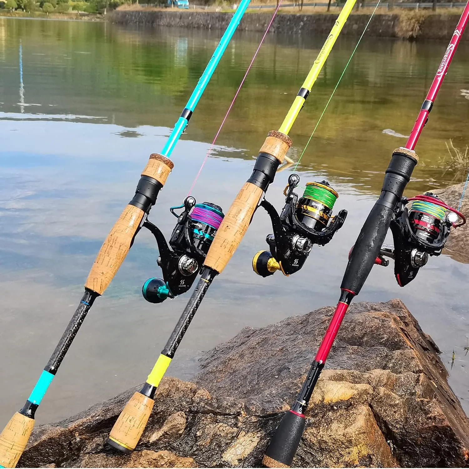 Sougayilang Fishing Rod and Reel Combo, Stainless Steel Guides Fishing Pole with Spinning Reel Combo for Saltwater and Freshwater