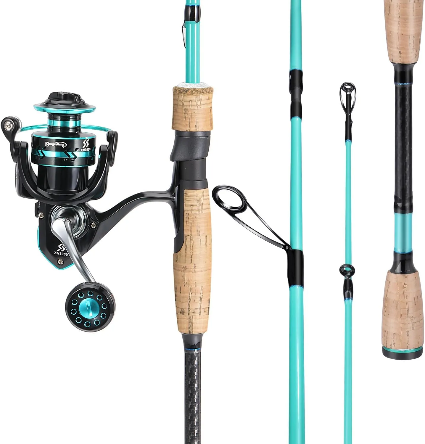 Sougayilang Fishing Rod and Reel Combo, Stainless Steel Guides Fishing Pole with Spinning Reel Combo for Saltwater and Freshwater