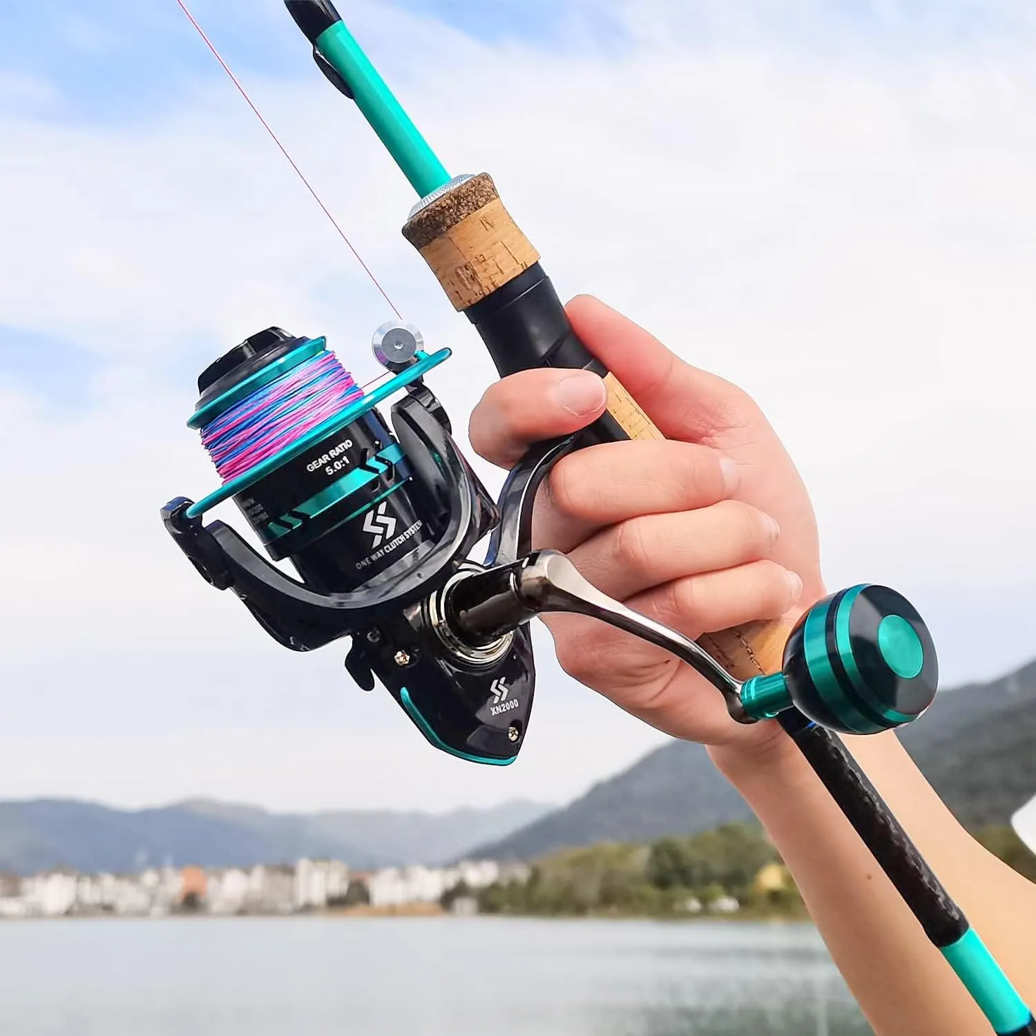 Sougayilang Fishing Rod and Reel Combo, Stainless Steel Guides Fishing Pole with Spinning Reel Combo for Saltwater and Freshwater